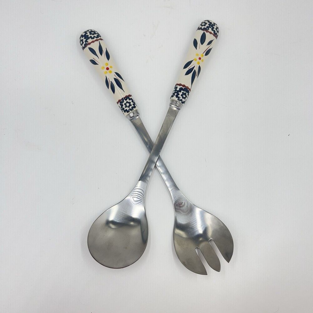 Temp-tations Salad Tongs,Serving Utensil,BLACK,Stainless Steel,Ceramic